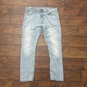 Levi Strauss Signature Jeans Mens 38x32 Light Blue Slim Fit Denim